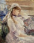 Berthe Morisot Behind the Blinds painting